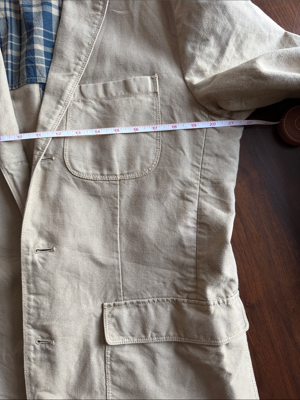 J. Crew - Men's Casual Cotton Blazer Jacket in Beige medium - Picture 3 of 8